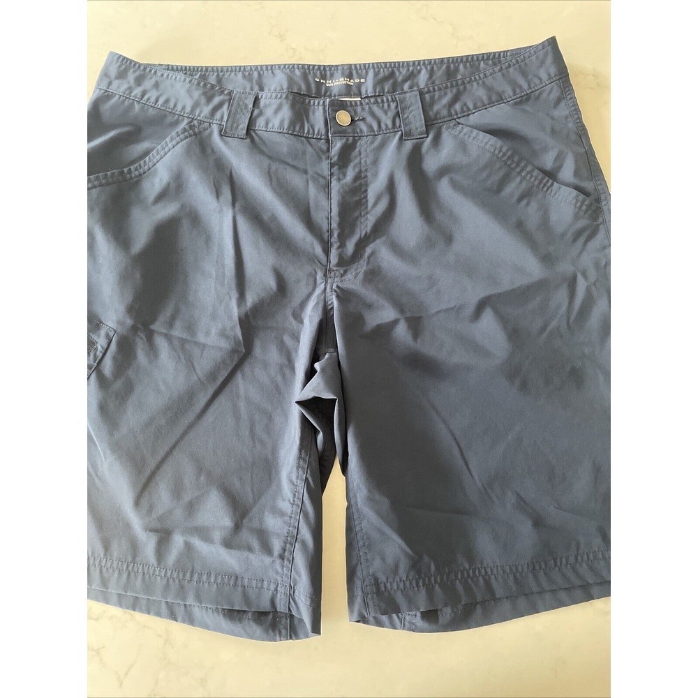 Men's Columbia Omni-Shade Sun Protection Navy Blue Shorts, Outdoors Size 40W/10L